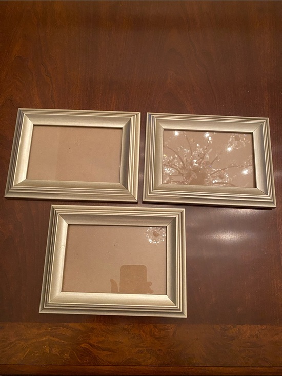 Other - 3 Generic Silver Picture Frame Set • Holds 3-1/2” x 5-1/2” Photo
